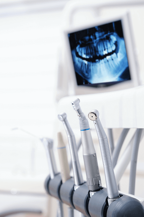 teeth x-ray and a dental equipment